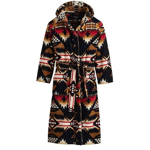 Pendleton Other - NWT Pendleton Unisex Patterned Long Sleeve Plush Terry Velour Robe Size S/M